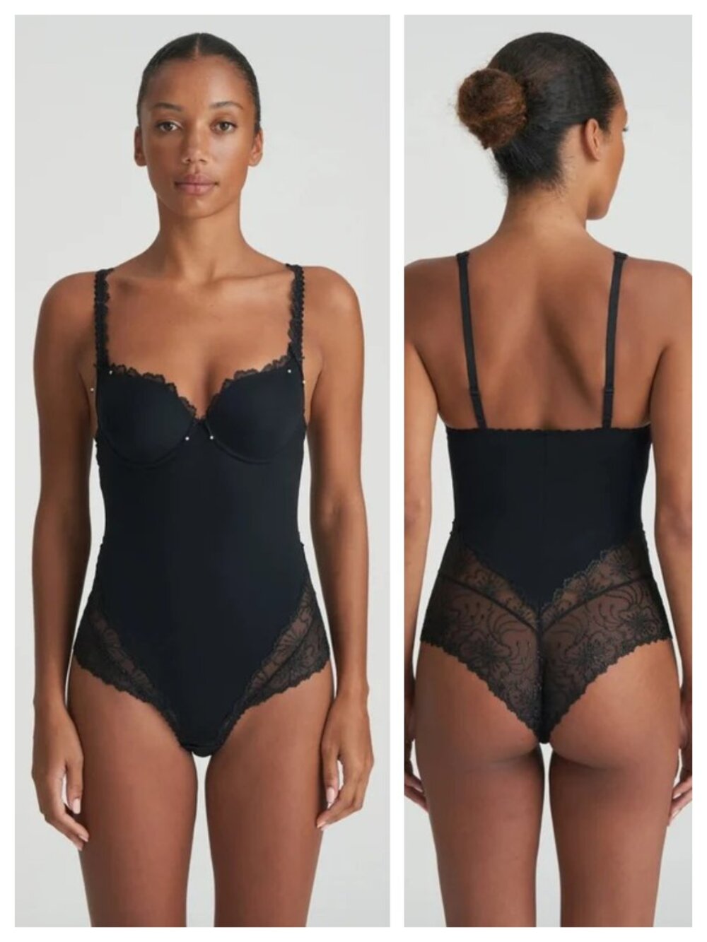 Marie Jo Jane Black Lace Padded Underwired Bodysuit